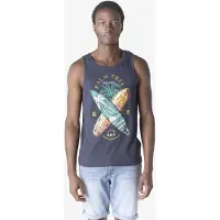 KOROSHI T-Shirt bleu marine / vert / orange / blanc