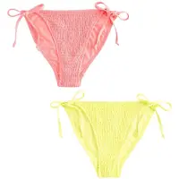 Next Bas de bikini jaune / corail