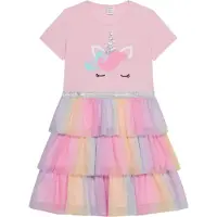 Lindex Robe beige / bleu clair / violet / rose clair