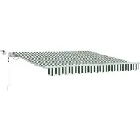vidaXL , store enroulable, vert et blanc, 300 x 250 cm, polyester