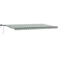 vidaXL Store extensible vert et blanc 600 x 300 cm