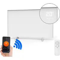 Quality Heating Superia Télécommande Wifi Panneau mobile infrarouge 450, 600 et 720Watt - 360Watt 60 x 60 cm