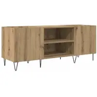 vidaXL Armoire à disques avec étagère Chêne Artisan 121 x 38 x 48 cm