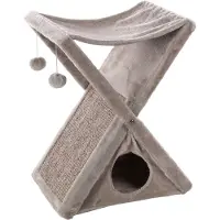 Flamingo Meuble griffoir Greta pliable gris