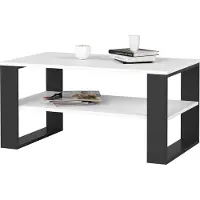 Akord Table Basse Alex Blanc/Noir 92X53X45
