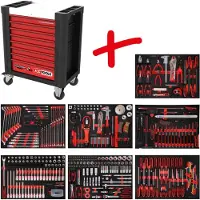 Ks Tools Performanceplus Jeu de servantes d'atelier P10 avec 397 outils pour 7 tiroirs ( 810.7397 )