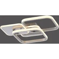 Leuchtendirekt Plafonnier LED SEVENT 36 W, 3000 K, 2100 lm, métal blanc argenté, dimensions : 8,7 x 46 x 39,4 cm, IP20, Leuchten Direkt