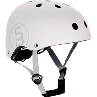Sun baby Casque de vélo pour enfant PERFECT FIT M 54–58 cm, LÉGER, avec éclairage LED et attaches magnétiques, blanc