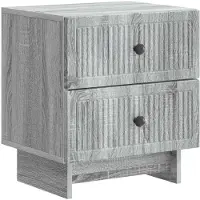 vidaXL Cabinet de chevet avec tiroir Sonoma gris 43 x 34,5 x 47,5 cm