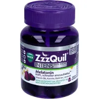 Wick ZzzQuil Bonne Nuit Intens Gommes molles avec une dose plus élevée de mélatonine, 30 pcs. Oursons en gomme