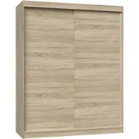 Top E Shop Cdf Armoire Coulissante Iga 160 Cm Portes Coulissantes Étagères Chêne Sonoma