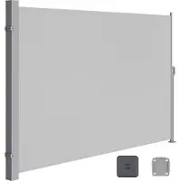 OEM Brise-vent de jardin - 160 x 350 cm, gris - Protection contre le vent - Store de jardin décoratif - Store d'intimité - Store de clôture - Protection anti-vent - Store brise-vent en PVC