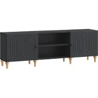 vidaXL Meuble TV 150 x 31 x 50 cm Noir, aggloméré