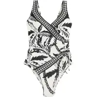 Next Maillot de bain modelant crème / noir