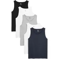 Next Maillot de corps marine / gris chiné / noir / blanc