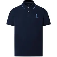 Hackett pour homme. HM5600107 Polo avec numéro de coupe classique marine (L), Casuel, Coton, Manche courte