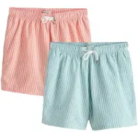 Next Shorts de bain vert / vert pastel / orange / orange pastel