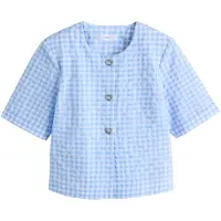 Next Chemisier gentiane / bleu pastel / blanc