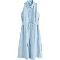 Next Robe-chemise bleu clair / noir / blanc