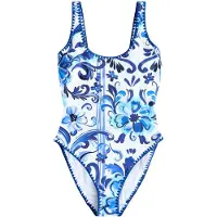 Next Maillot de bain bleu / bleu nuit / bleu clair / blanc
