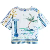 Next T-shirt bleu / vert / blanc
