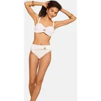 Love & roses Bas de bikini blanc