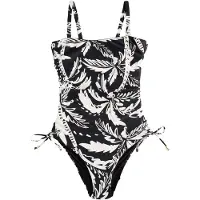 Next Maillot de bain modelant noir / blanc