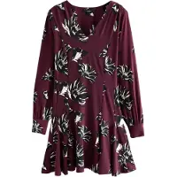 Next Robe bourgogne / noir / blanc