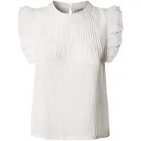 Pepe Jeans pour femme. PL3051379 Chemisier Dakota blanc (M), Casuel, Coton, Manche courte