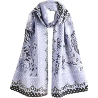 Cath Kidston Écharpe violet clair / noir / blanc