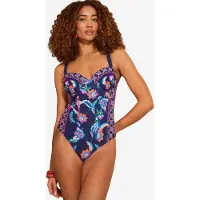 Love & roses Maillot de bain bleu / bleu marine / violet / blanc