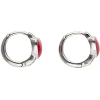 Mymo Boucles d'oreilles rose foncé / argent