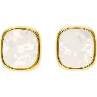 Usha WHITE LABEL Boucles d'oreilles or / blanc perle