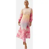 Love & roses Robe jaune pastel / violet clair / rose / blanc