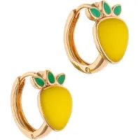 Mymo Boucles d'oreilles jaune / or rose / vert