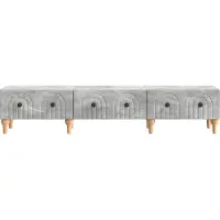 vidaXL Meuble TV , gris béton, 147 x 34,5 x 30 cm, aggloméré