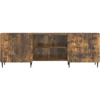 vidaXL Meuble TV en chêne fumé 150 x 31 x 52 cm, aggloméré