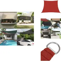 vidaXL Voile d'ombrage 160 g/m² Rouge 3/4x2 m HDPE - Parasols & Protection solaire