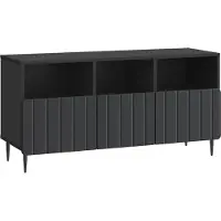 vidaXL Meuble TV noir 102 x 34,5 x 50 cm en aggloméré