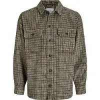 Jack & Jones Chemise 'JJEBRADLEY OLLIE' cappuccino / brun foncé / blanc