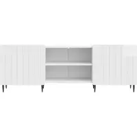 vidaXL Meuble TV , blanc brillant, 150 x 31 x 52 cm, aggloméré