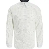 Jack & Jones Matheo Print Detail Long Sleeve Shirt Blanc XL Homme
