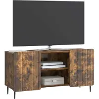 vidaXL Meuble TV en chêne fumé 102 x 34,5 x 52 cm, aggloméré