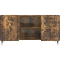 vidaXL : Meubles TV, 102 x 34,5 x 52 cm, bois imitation chêne fumé