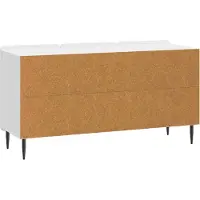 vidaXL Meuble TV , blanc brillant, 99 x 34,5 x 52 cm, aggloméré