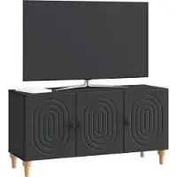 vidaXL Meuble TV 99 x 34,5 x 50 cm Noir Panneau de particules