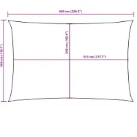 vidaXL Voile d'ombrage Oxford rectangulaire 3x6 m vert foncé