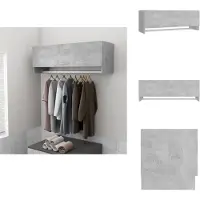 vidaXL Armoire gris béton 100x32,5x35 cm Bois composite - Penderies