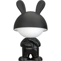Luxus Europe - Lampe de chevet pour enfants, motif souris, noire - Lampe de nuit LED sans fil pour enfants - Rechargeable par USB-C