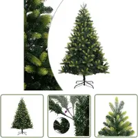 The Living Store Arbre de Noël artificiel pliable avec support 210 cm